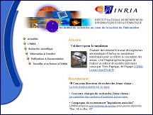 Aperu du site INRIA - Institut National de Recherche en Informatique