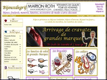 Aperu du site Bijouxdegrif - bijoux fantaisie, accessoires de mode de grandes marques