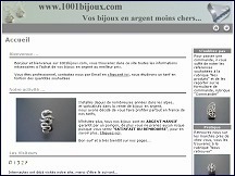 Aperu du site 1001 Bijoux - vente de bijoux en argent massif