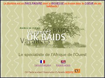 Aperu du site OK Raids - agence de voyages  Ouagadougou, circuits et sjours