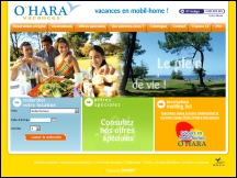 Aperçu du site O'Hara Vacances - locations mobilhome, réservations camping