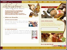 Aperu du site Chocadom - vente de chocolats en ligne