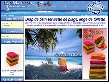 Aperu du site DrapdeBain.com - serviettes de plage et linge de toilette