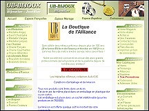 Aperu du site UB Bijoux - bijoutier, joaillier