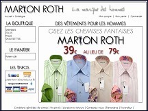 Aperu du site Marion Roth - vtements pour hommes, pulls, chemises, polos