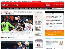 Aperu du site Midi Libre - journal rgional, Montpellier et Languedoc-Rousillon