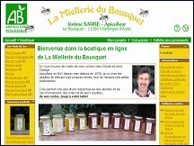 Aperu du site Miellerie du Bousquet - vente en ligne du miel bio