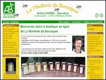 Aper�u du site Miellerie du Bousquet - vente en ligne du miel bio