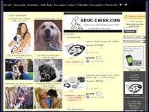 Aperu du site Educ Chien - accessoires pour ducation et dressage de chiens
