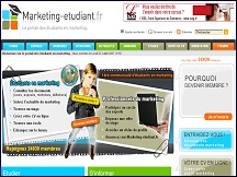 Aperu du site Marketing Etudiant - portail pour les tudiants en marketing