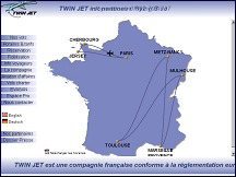 Aperu du site Twin Jet - compagnie arienne franaise rgionale