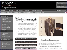 Aperçu du site Pernac Paris - costumes & chemises sur mesure directement en ligne