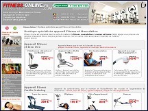 Aperçu du site Fitness Online - appareils de fitness et de musculation