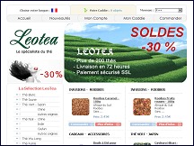 Aper�u du site LeoTea - sp�cialiste du th�