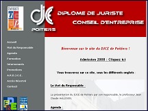 Aperu du site DJCE de Poitiers - diplme de juriste conseil d'entreprise