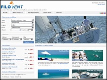 Aperu du site Filovent - location de voiliers et de bateaux  moteur