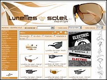 Aperu du site Lunettes-de-soleil.fr - vente en ligne de lunettes de soleil