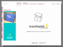 Aperu du site Transfoplak - communication sur plastiques et cartons