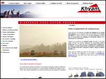 Aperçu du site Khyam - tentes et équipement de camping