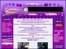 Aperu du site CineBoutik - vente d'affiches et posters de cinma