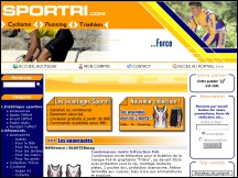 Aperçu du site Sportri - vêtements cyclistes, triathlon et running, diététique sportive