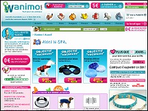 Aperu du site Wanimo - produits pour les animaux, conseils vtrinaires