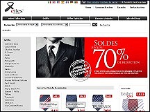 Aperu du site eTies - cravates de marque pour hommes