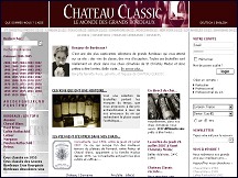 Aperu du site Chteau Classic - vente de grands vins de Bordeaux