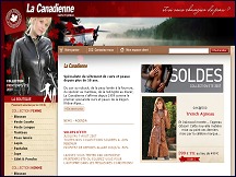 Aperçu du site La Canadienne - vente de vêtements en cuir et peau