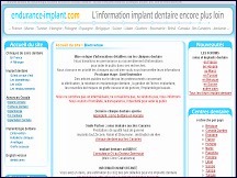 Aperu du site Endurance-Implant.com - soins dentaires et implants, France et tranger