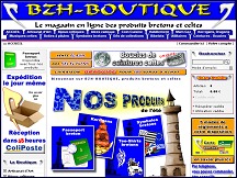 Aperu du site BZH-Boutique - produits bretons et celtes en ligne