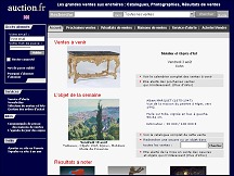 Aperu du site Auction.fr - ventes aux enchres en ligne: antiquits, objets d'art