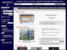 Aper�u du site Auction.fr - ventes aux ench�res en ligne: antiquit�s, objets d'art