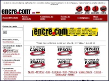 Aperu du site Encre.com - cartouches d'encre compatibles et kits de recharge