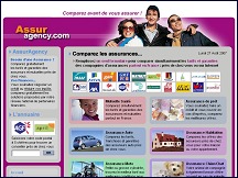 Aperu du site AssurAgency - comparateur assurances et mutuelles