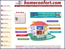 Aperu du site Homeconfort : le portail du confort et de l'quipement