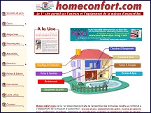 Aperçu du site Homeconfort : le portail du confort et de l'équipement