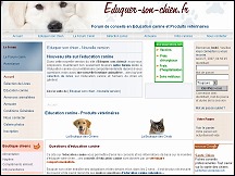 Aperu du site Eduquer-son-chien.fr - ducation canine, produits vtrinaires