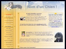 Aper�u du site Noms-de-Chiens.com - r�pertoire de noms et pr�noms de chiens