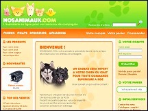 Aperu du site Nos Animaux - animalerie en ligne