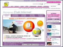 Aperu du site Club Internet - ADSL le moins cher, offre triple play avec Microsoft TV