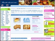 Aperu du site Recette-dessert.com - recettes de desserts, recettes de ptisseries