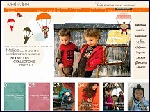 Aperu du site Melijoe.com - vtements pour bbs et enfants