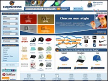 Aperçu du site Capsarea - vente de casquettes, bonnets, bérets, chapeaux
