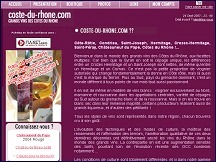 Aperu du site Grands Vins des Ctes du Rhne - prsentation et vente en ligne