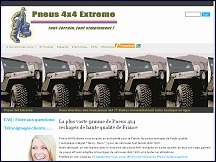 Aperu du site Pneu-4x4.fr - vente en ligne de pneus pour les vhicules tout terrain