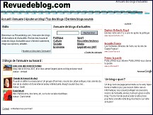 Aper�u du site Revue de Blog - annuaire fran�ais de blogs