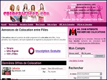 Aperu du site Colocatrices.com - colocations entre filles