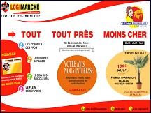 Aperçu du site Logimarché : conseils jardinage, bricolage, décoration