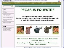 Aperu du site Pegasus Equestre Int. - matriel et quipement d'quitation